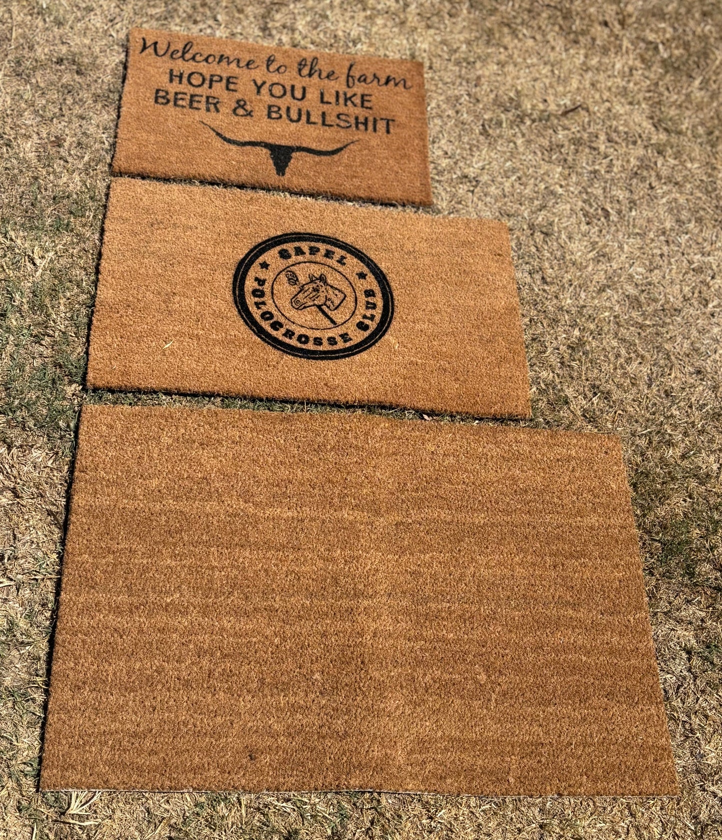 Custom Door Mats - Warning! The Dogs Are Dickheads!