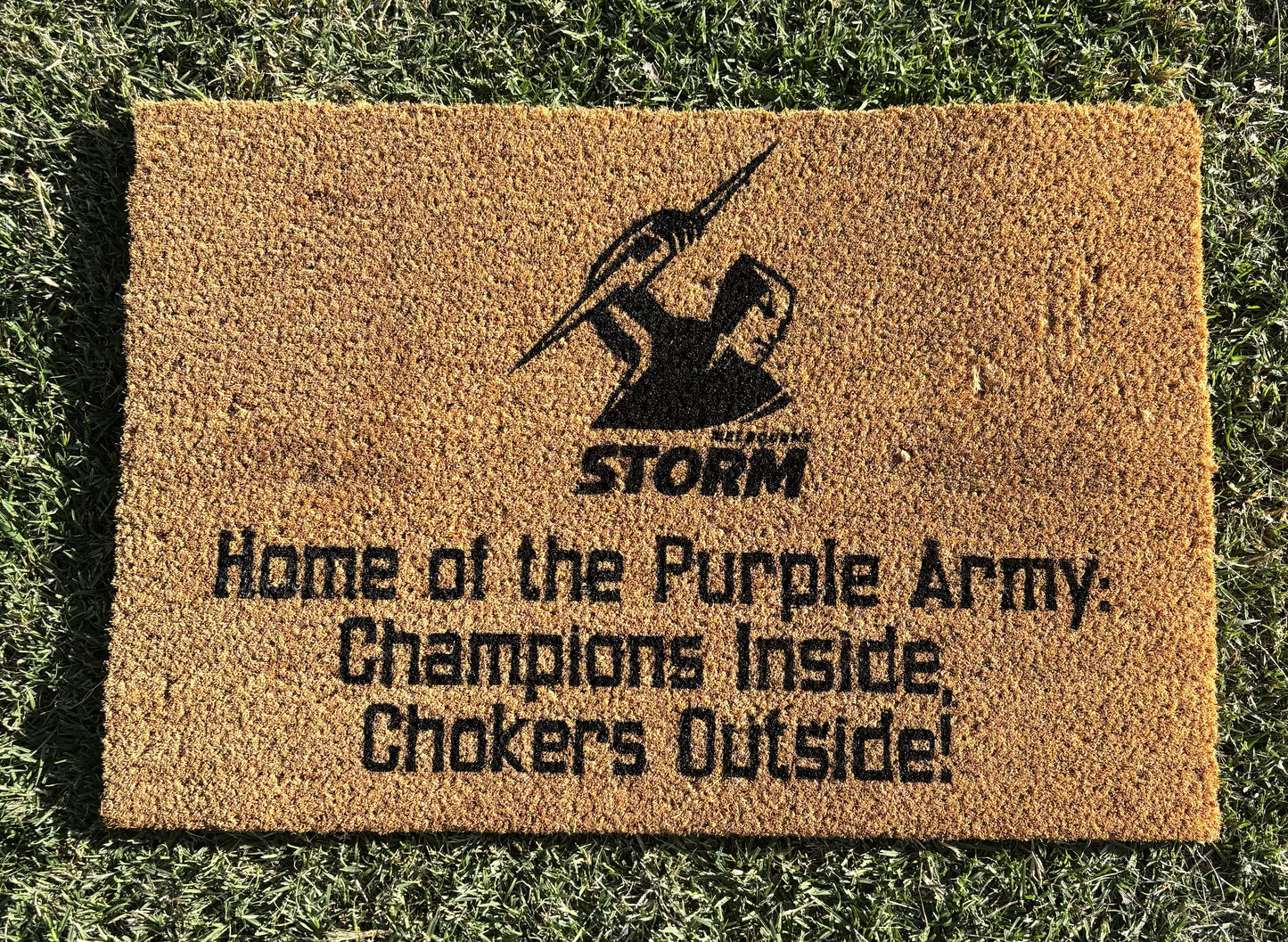 Custom Door Mats - Melbourne Storm - Rescue My Rugs