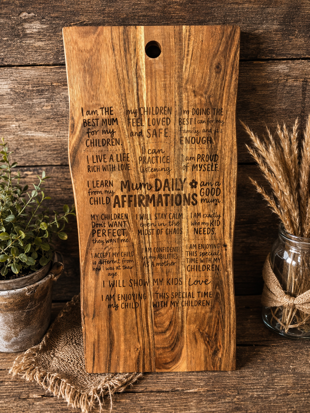 Mum Affirmations…Serving Boards