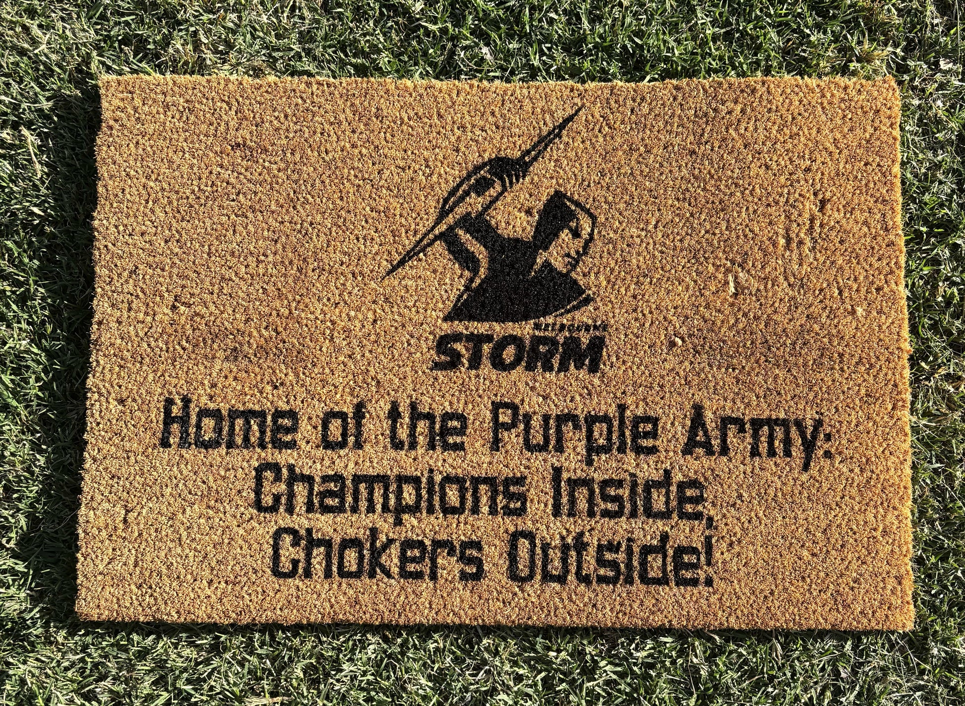 Custom Door Mats - Melbourne Storm - Rescue My Rugs