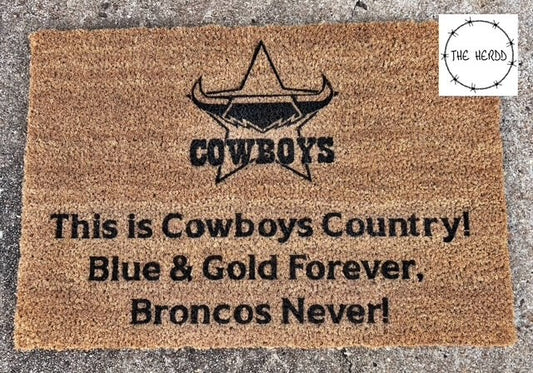 Custom Door Mats - Cowboys