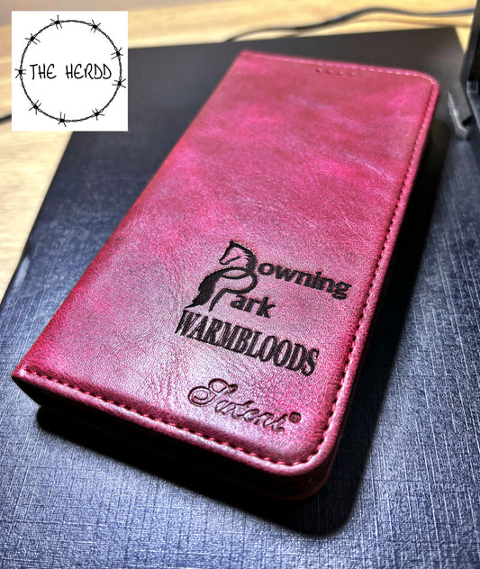 Leather Phone Case - Custom Laser Engraved - iPhone - Rescue My Rugs