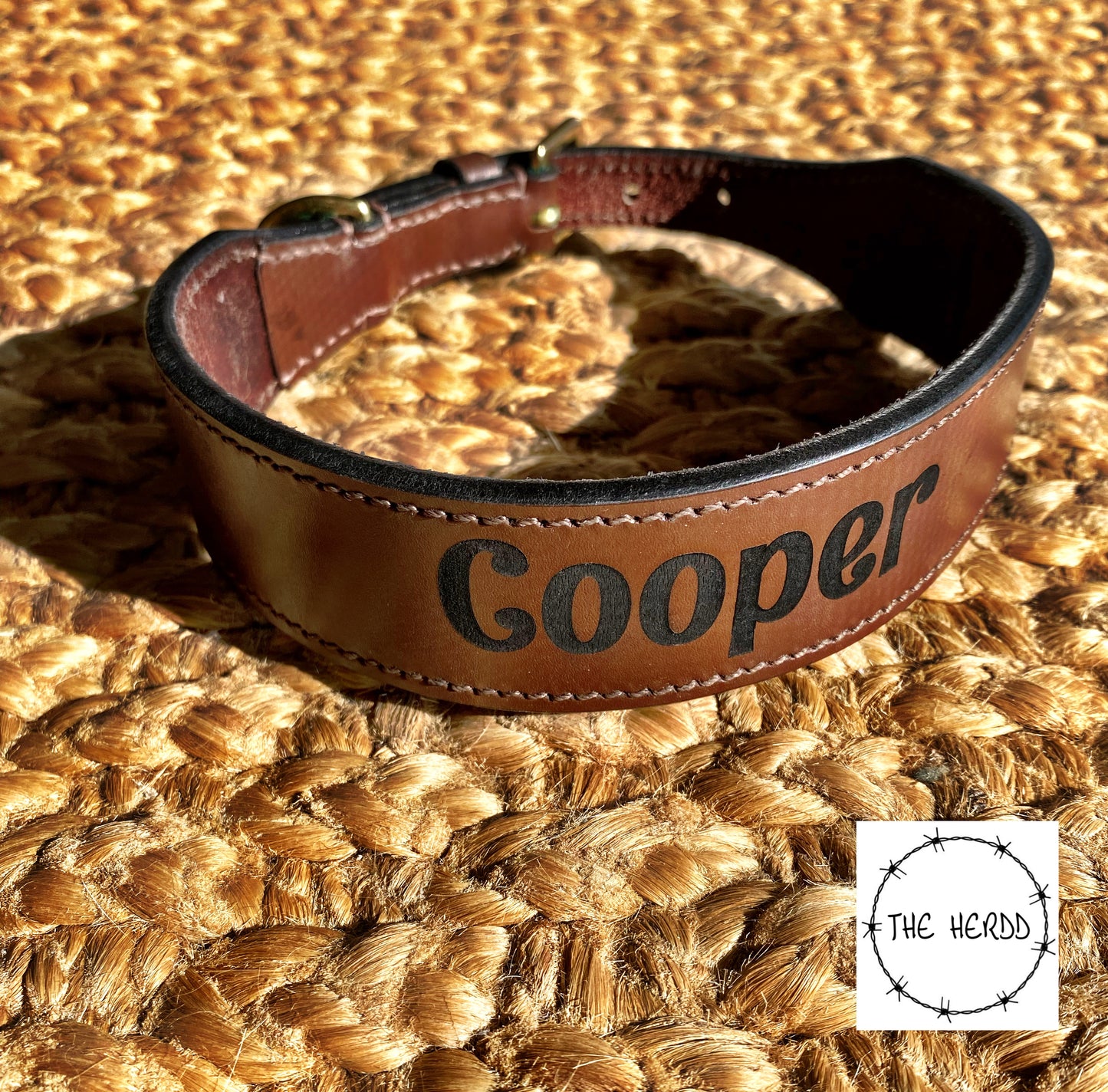 Leather Dog Collar with Personalisation - Rescue My Rugs